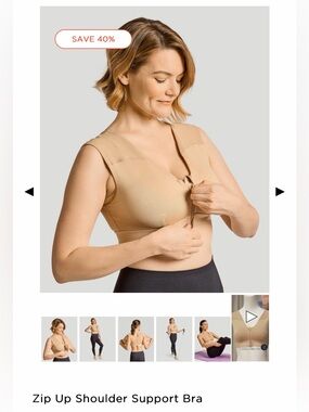 Front-Zip Support Bra in Nude for Everyday Comfort